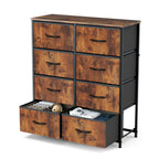 JHK Children's Wardrobe For Bedroom With 8 Fabric Drawers Storage Cabinet Steel Frame Assembly Closet For Clothes Home Furniture