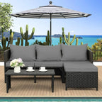 Aspen Grove 3-Piece Wicker Patio Conversation Set