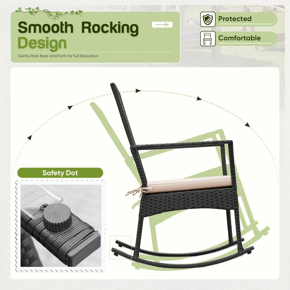 Harbor Ridge Outdoor Rocking Chair Set
