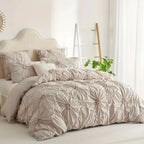 Bohemian Textured Rhomboid Duvet Cover Set