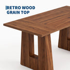 63 Inch Dining Table For 6 People Walnut Wooden Kitchen Table With Heavy Duty Legs Modern Rectangle Table For Kitchen Dining Room