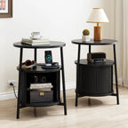 Haven Ridge Fluted Round End Table Set