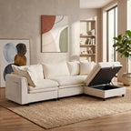 Oversized Modular Cloud Sectional Sofa with Storage Ottoman