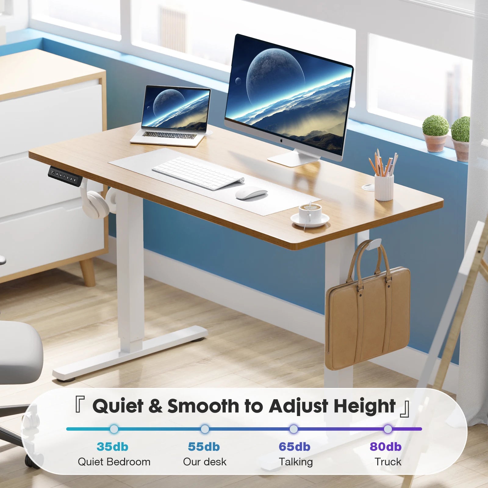 Summit Elevate 40" Electric Standing Desk with Memory Presets