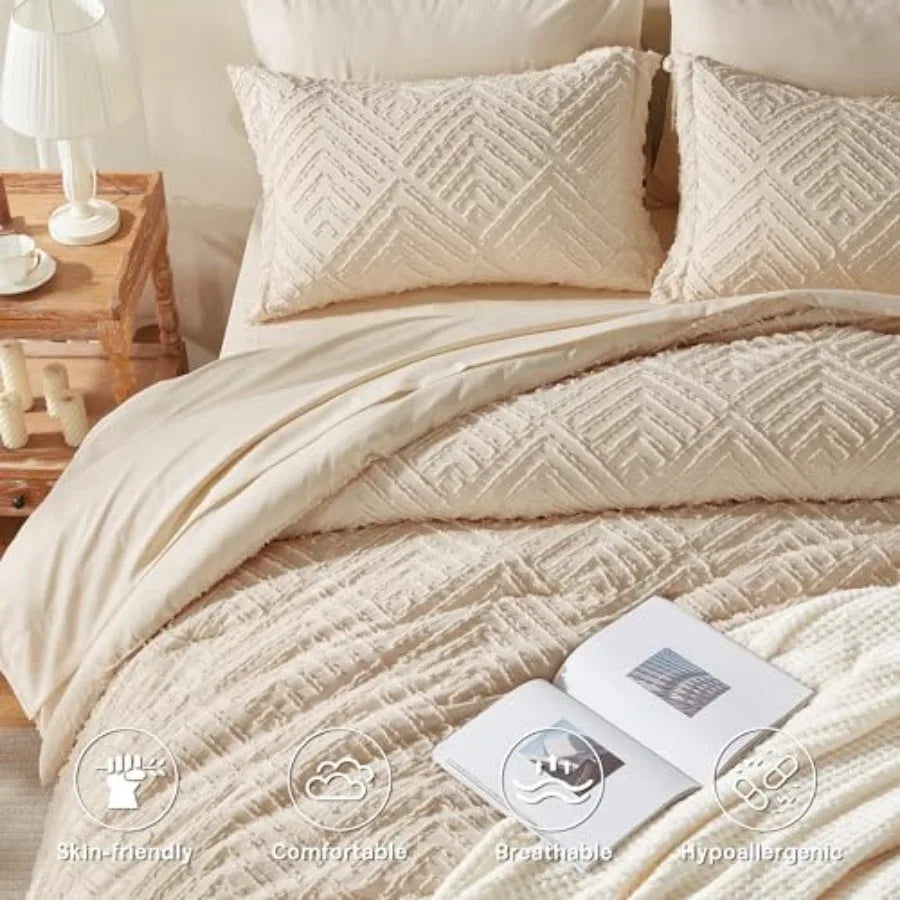 Haven Ridge Willow 7-Piece Tufted Boho Comforter Set