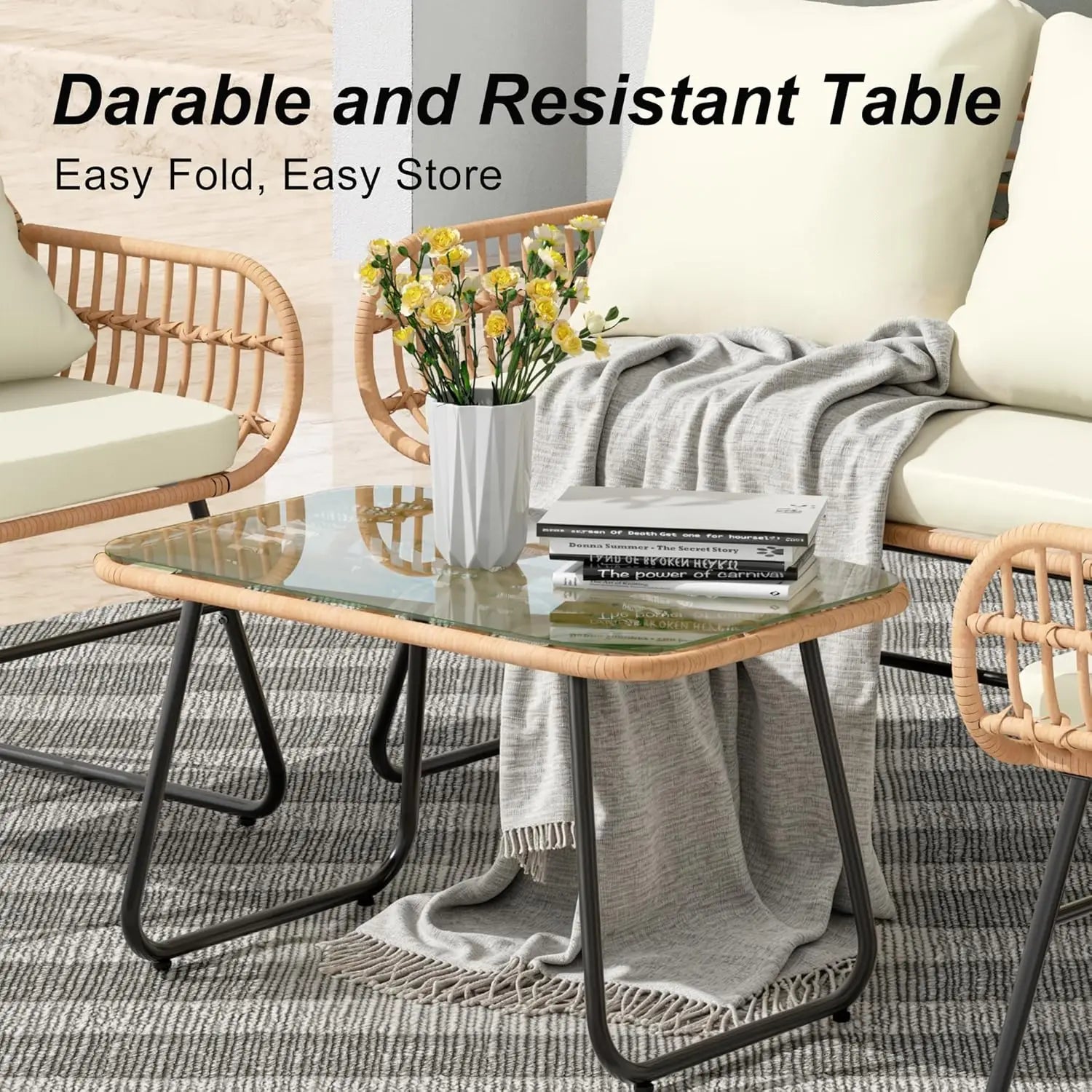 Coastal Haven 4-Piece Patio Bistro Set