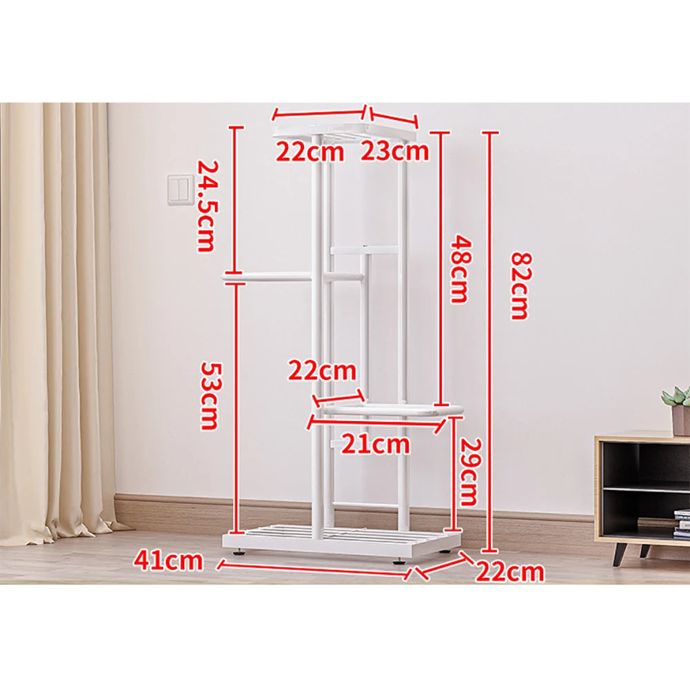 HavenHarbor 4-Tier Metal Plant Stand – Indoor & Outdoor Corner Plant Display Shelf