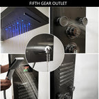 Shower Panel Tower with Digital Display, Rainfall, Mist & Body Jets