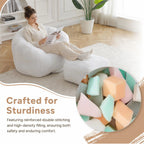 CloudNest Teardrop Bean Bag Chair with Ottoman