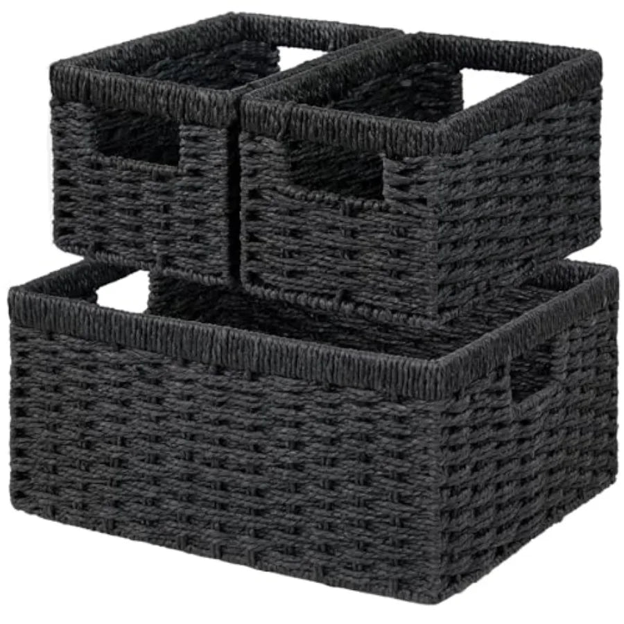 Willow Haven Woven Storage Basket Collection – Set of 3
