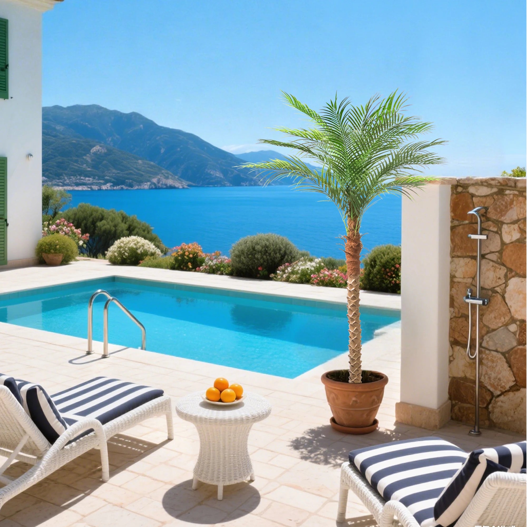 Paradise Palm Faux Tree Set – Lifelike Indoor & Outdoor Decor (2-Pack)