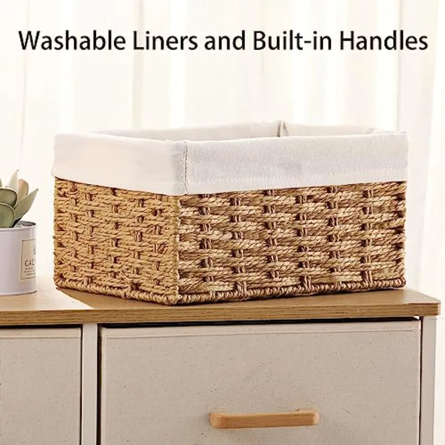 Willow Haven Woven Storage Basket Collection – Set of 3