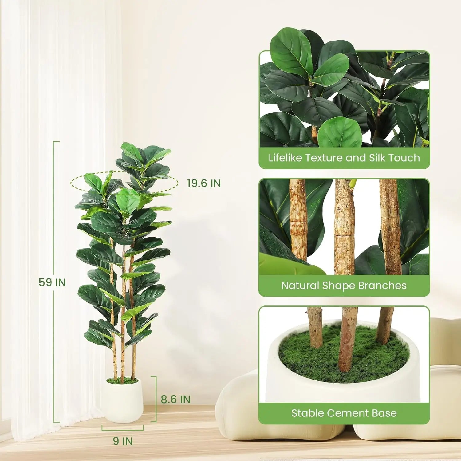 Aspen Faux Fiddle Leaf Fig Tree