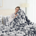 Haven Weighted Faux Rabbit Fleece Blanket