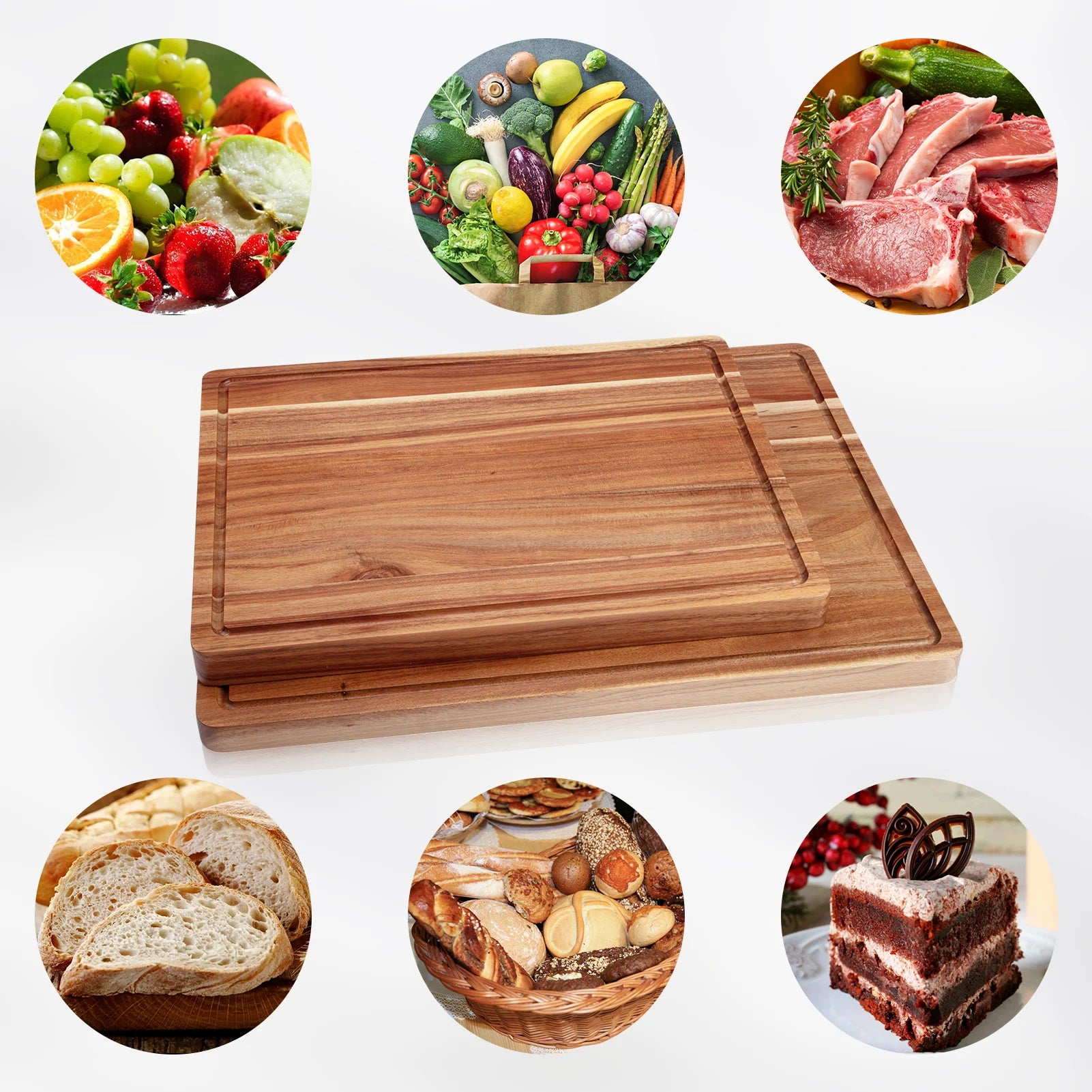 Timber Grove Acacia Butcher Block Cutting Board