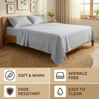 Haven Ridge Rest Bamboo Microfiber Sheet Set – 3 Piece