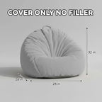 CloudNest Faux Fur Bean Bag Lounge Chair Cover