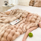 Haven Weighted Faux Rabbit Fleece Blanket