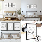 Faithful Rest Farmhouse Wall Art Set – 3 Piece