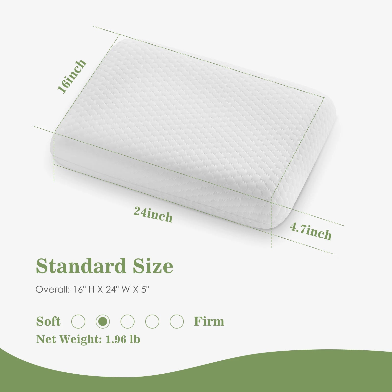 Haven CloudRest Memory Foam Bed Pillow Set – 2 Pack
