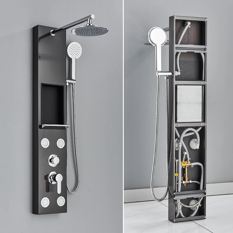 Cascade Spa Luxury Shower Panel System with LED Temperature Display
