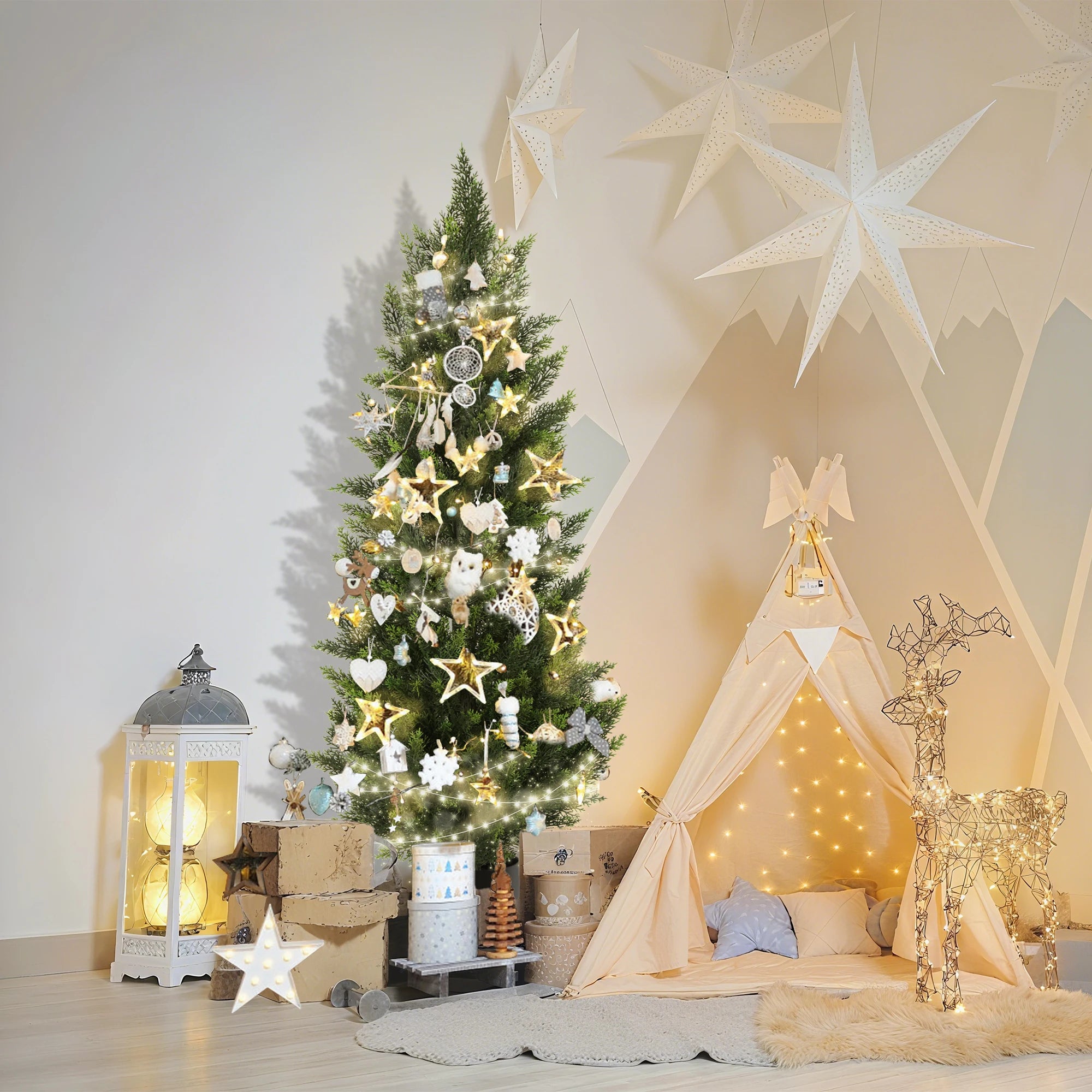 Evergreen Cedar Faux Topiary Tree