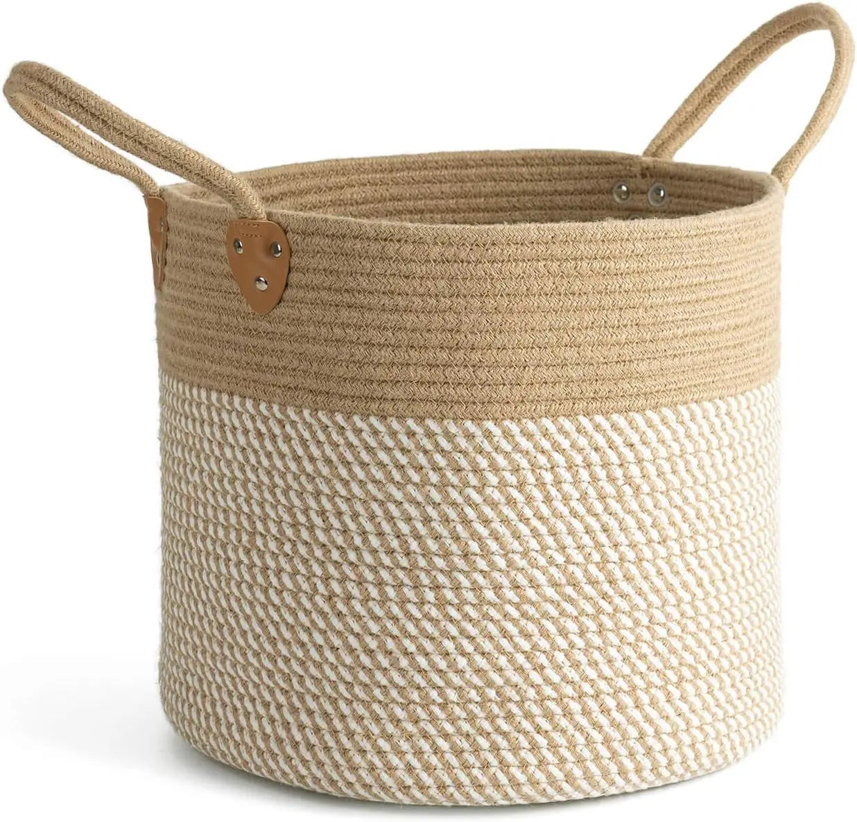 Willow Haven White Wicker Storage Basket