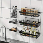HavenHarbor 6-Piece Adhesive Shower Caddy & Bathroom Organizer Set