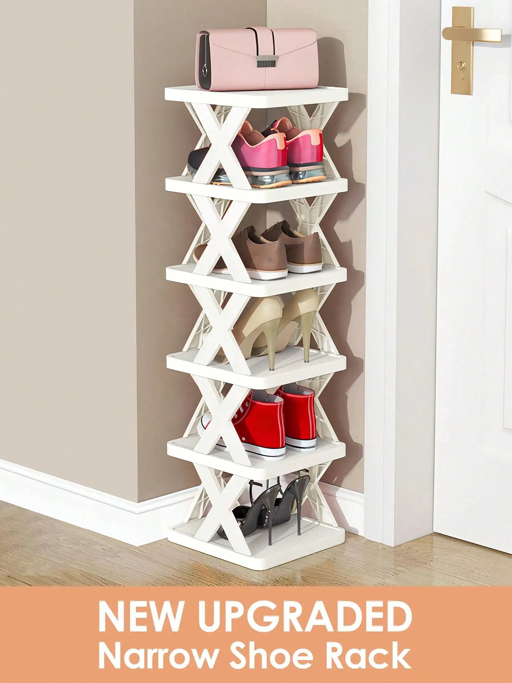 Haven Ridge SpaceSaver Vertical Shoe Organizer – 6 or 9 Tier