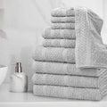 Serenity Popcorn Border Cotton Towel Collection