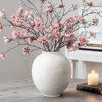 Willow Creek Rustic White Ceramic Flower Vase