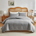 Haven Lightweight Plaid Quilt Set – 3 Piece