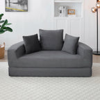 Convertible Corduroy Floor Sofa & Circular Lounge Bed
