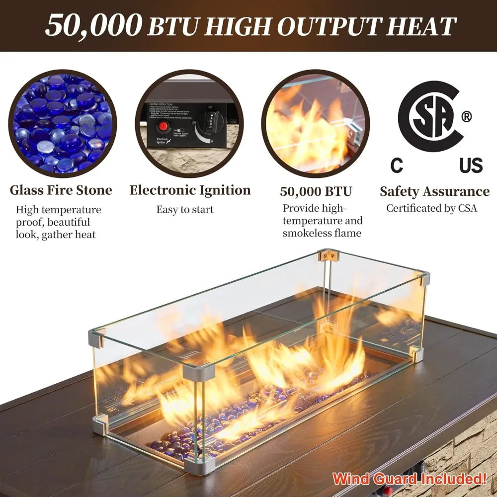Stonecrest Outdoor Propane Fire Pit Table