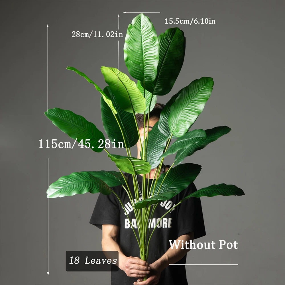 Tropical Breeze Faux Banana Palm Tree – 33"–45" Artificial Plant