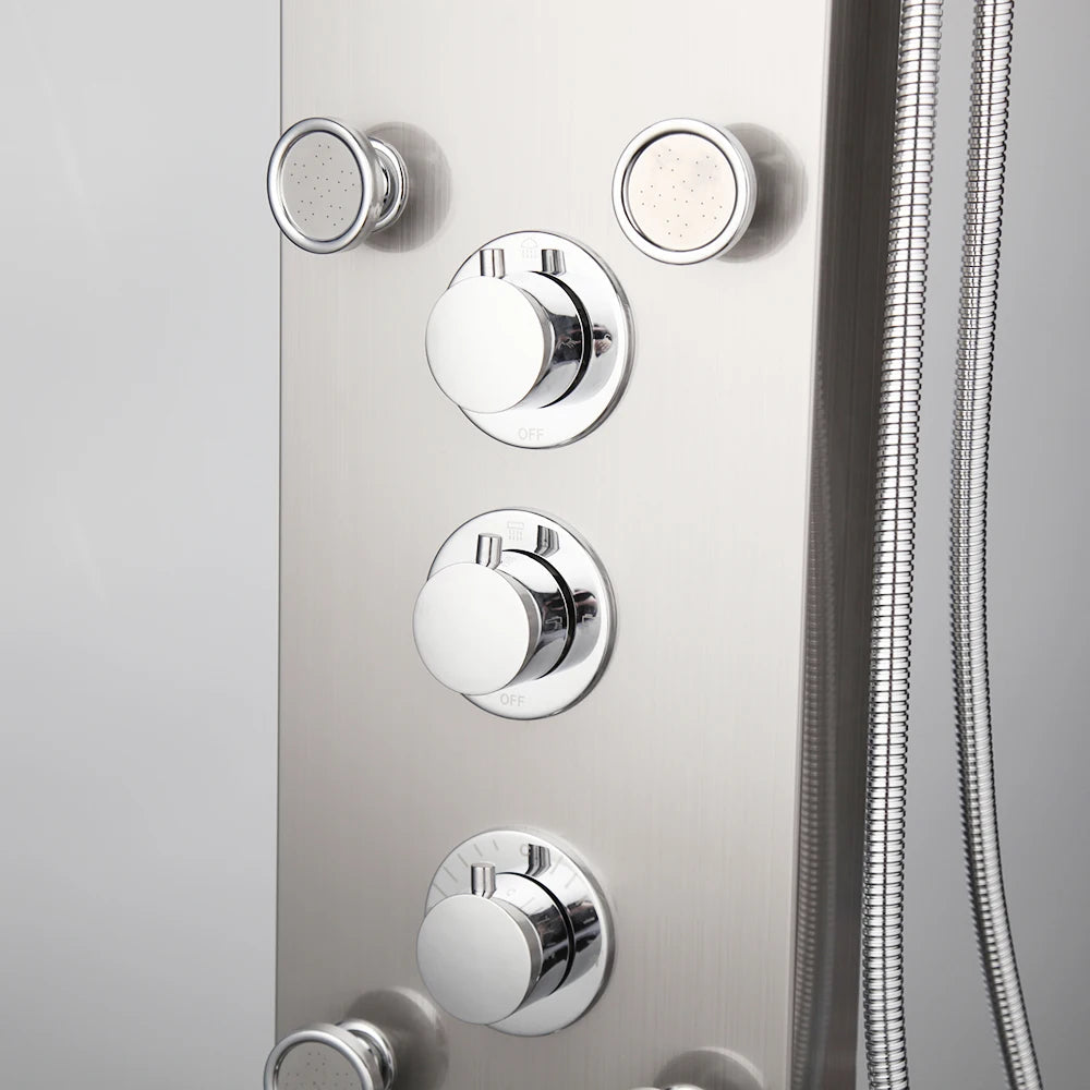 Shower Panel Tower with Digital Display, Rainfall, Mist & Body Jets