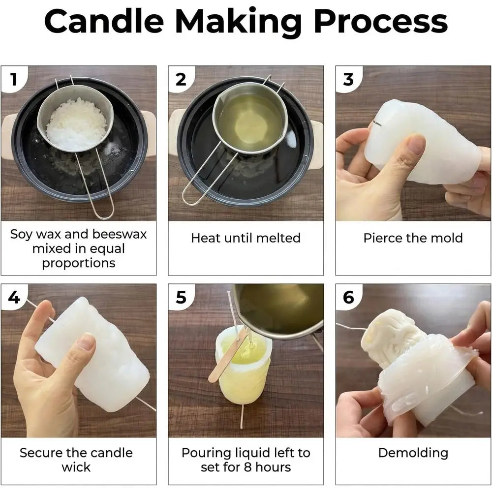HavenHarvest Pumpkin Silicone Candle Mold – DIY Fall Candle & Craft Mold