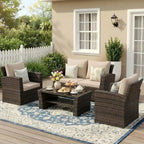 Canyon Grove 4-Piece All-Weather Wicker Patio Set