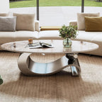 Havencrest Oval Faux Marble Coffee Table