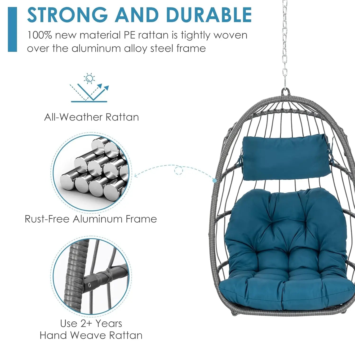 Haven Ridge Foldable Hanging Egg Swing Chair