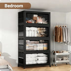 28" Extra-Large Stackable Storage Bins with Wheels