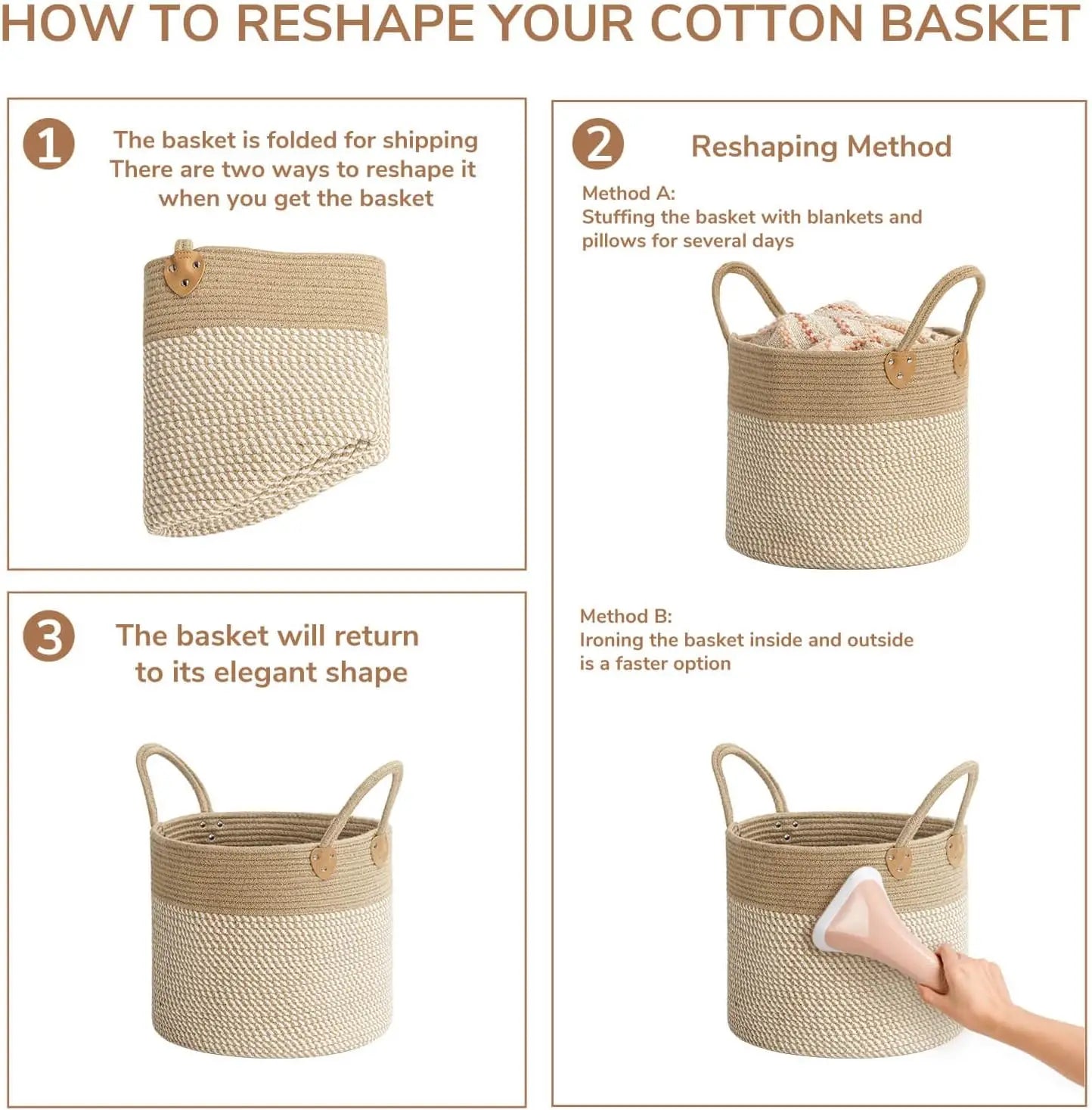 Willow Haven White Wicker Storage Basket