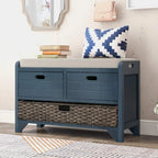 Willow Haven Farmhouse Storage Bench Ottoman