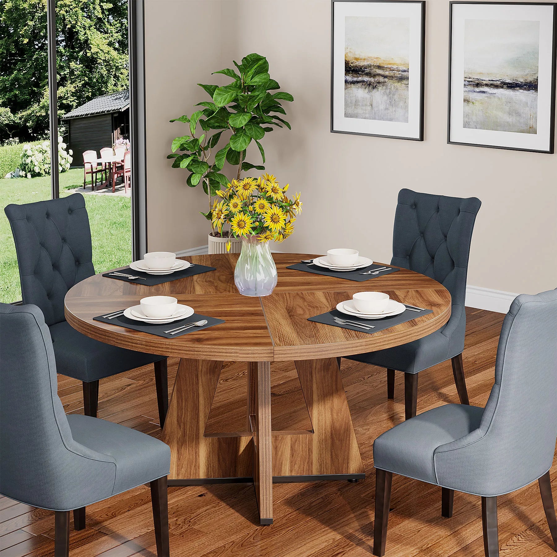 Heritage Round Farmhouse Dining Table