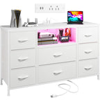 Haven Ridge LED Media Dresser with Charging Station – Fits TVs up to 55 Inches