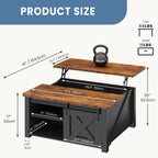 Heritage Lift-Top Coffee Table with Hidden Storage