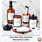 Amber Haven Rustic Bathroom Accessory Set