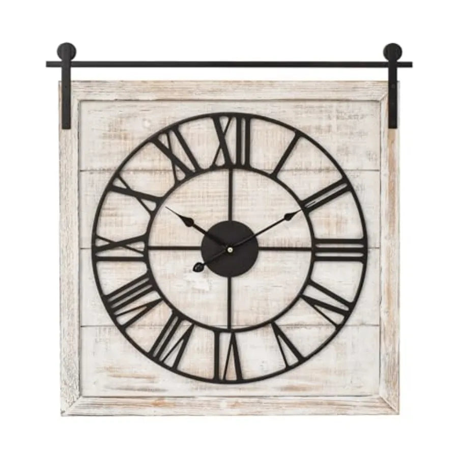 Heritage Barn Door Farmhouse Wall Clock