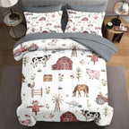Mid-Century Sun & Leaf Comforter Bedding Set