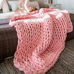 Everwood Chunky Knit Wool Throw Blanket